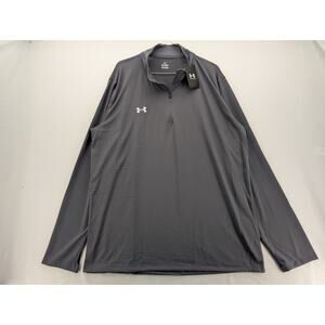 NWT Under Armour UA Tech Men's Team Tech Long Sleeve 1/4 Zip in Castlerock sz XL